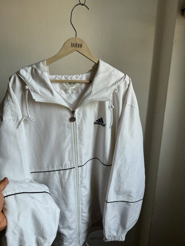 Adidas Vintage White Windbreaker Jacket