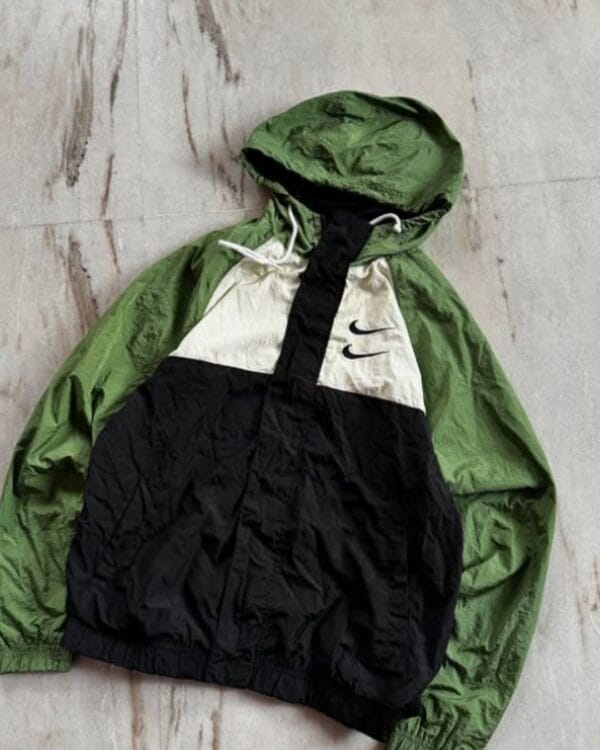 Nike Vintage Windbreaker — Green/Black Hooded