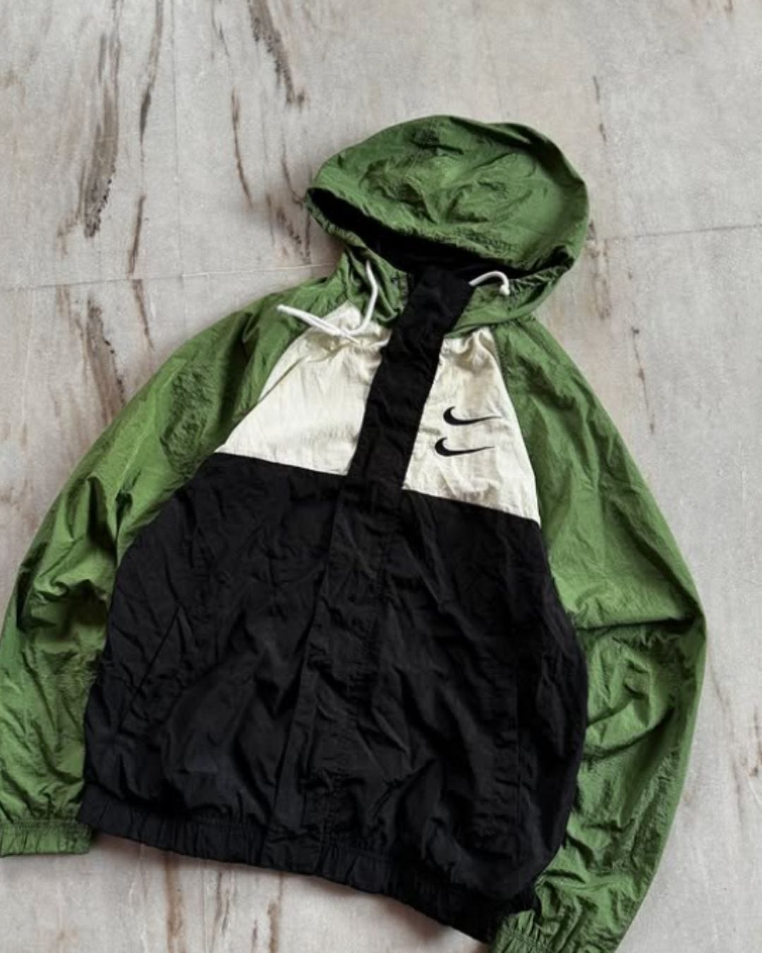 Nike Vintage Windbreaker — Green/Black Hooded