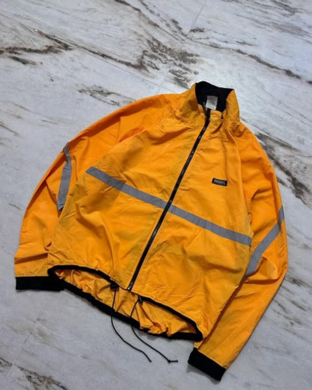 Parx Vintage Windbreaker Jacket — Orange Reflective Stripe