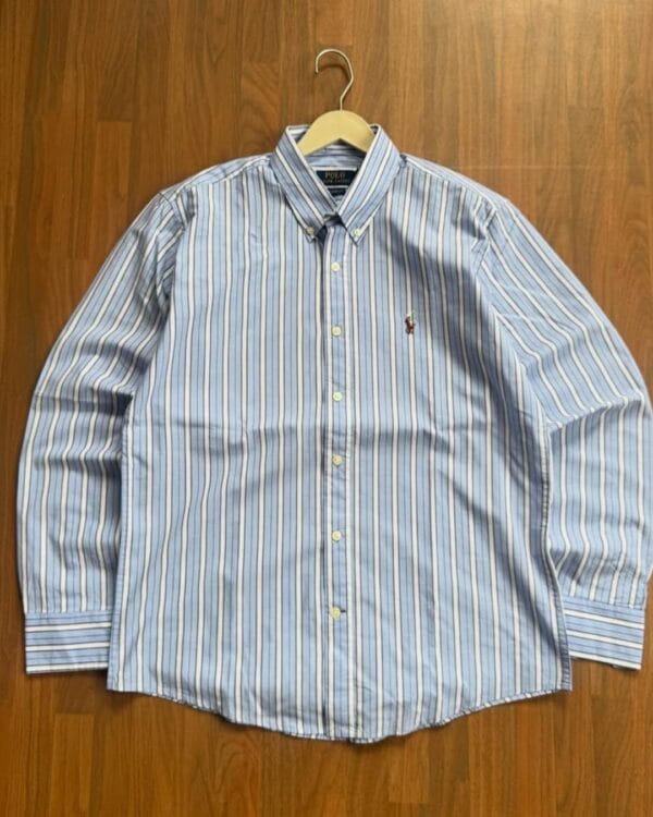 Polo Ralph Lauren Striped Oxford Shirt — Blue Multi Classic