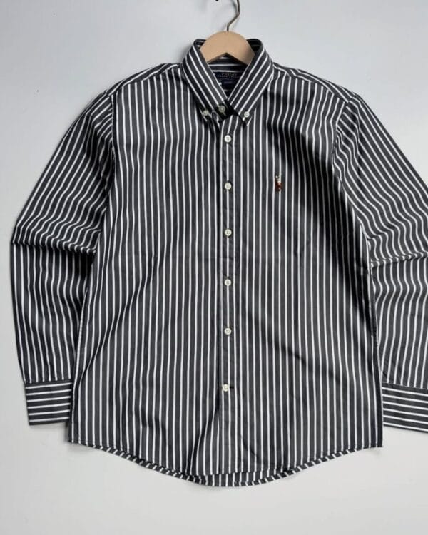 Polo Ralph Lauren Striped Oxford Shirt — Navy/White Classic
