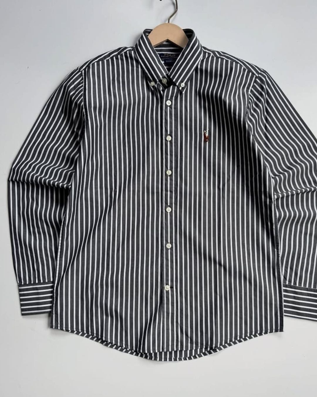 Polo Ralph Lauren Striped Oxford Shirt — Navy/White Classic